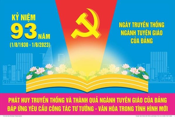 Kỷ niệm 93 năm ngày truyền thống ngành tuyên giáo của đảng (1/8/1930-1/8/2023)